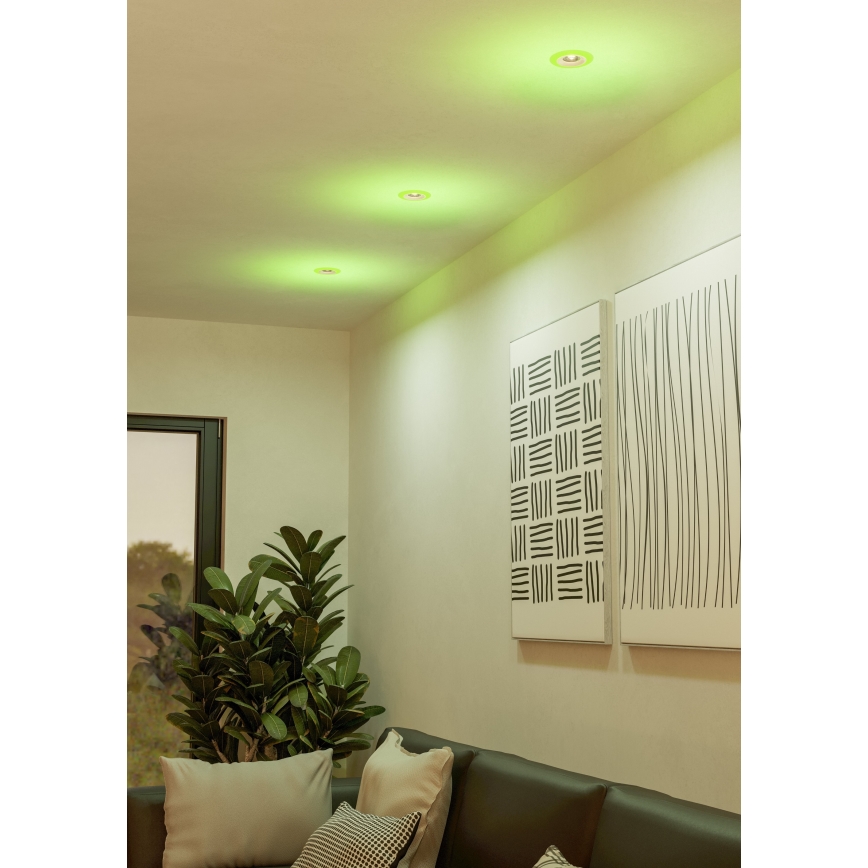 Eglo - SETTI 3xLED RGBW Himmennettävä kylpyhuoneen kattovalaisin 3xLED/3,8W/230V 2700-6500K IP44 + kauko-ohjaus