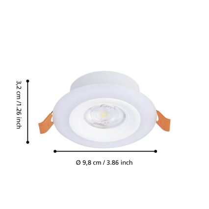 Eglo - SETTI 3xLED RGBW Himmennettävä kylpyhuoneen kattovalaisin 3xLED/3,8W/230V 2700-6500K IP44 + kauko-ohjaus