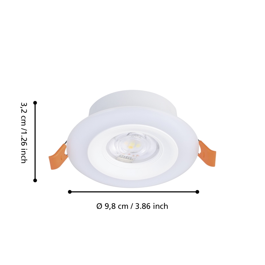 Eglo - SETTI 3xLED RGBW Himmennettävä kylpyhuoneen kattovalaisin 3xLED/3,8W/230V 2700-6500K IP44 + kauko-ohjaus