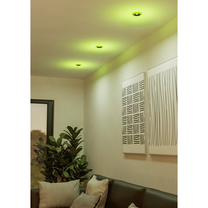 Eglo - SETTI 3x LED RGBW Himmennettävä kylpyhuoneen kattovalaisin 3xLED/3,8W/230V 2700-6500K IP44 + kauko-ohjaus