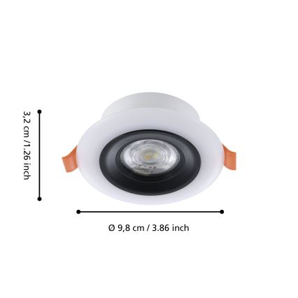 Eglo - SETTI 3x LED RGBW Himmennettävä kylpyhuoneen kattovalaisin 3xLED/3,8W/230V 2700-6500K IP44 + kauko-ohjaus