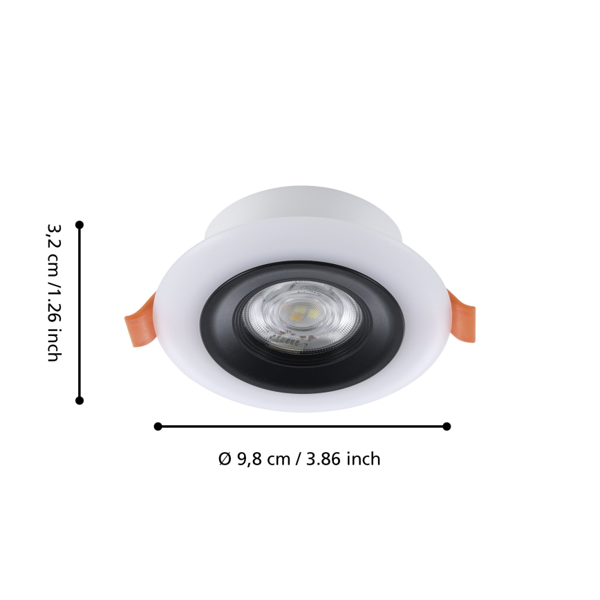 Eglo - SETTI 3x LED RGBW Himmennettävä kylpyhuoneen kattovalaisin 3xLED/3,8W/230V 2700-6500K IP44 + kauko-ohjaus