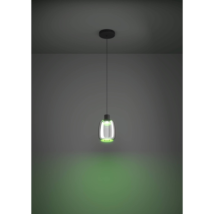 Eglo - LED RGBW Himmennettävä kattokruunu johdossa LED/3,7W/230V 2700-6500K musta ZigBee