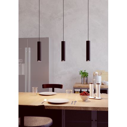 Eglo - LED RGBW Himmennettävä kattokruunu johdossa 3xLED/3,7W/230V 2700-6500K musta