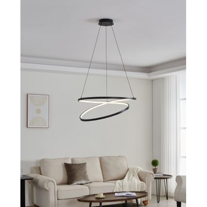 Eglo - LED-kattokruunu johdossa LED/42W/230V 3000K musta