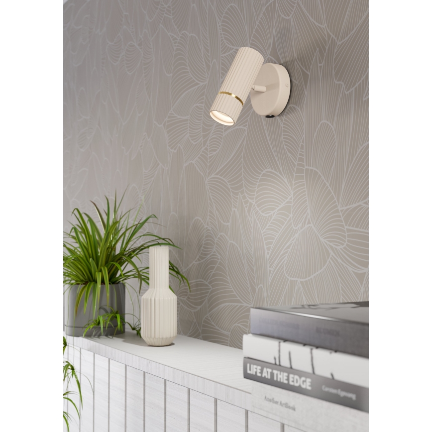 Eglo - LED-seinävalaisin 1xGU10/5W/230V 3000K beige