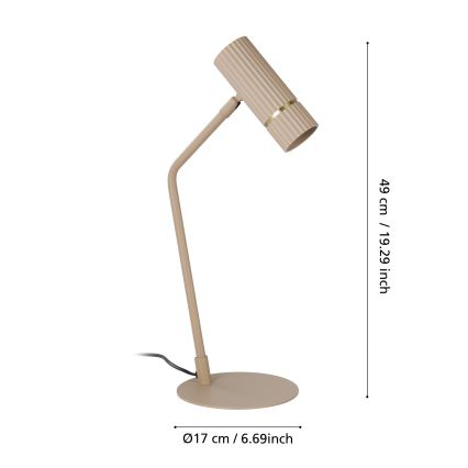 Eglo - LED-pöytävalaisin 1xGU10/5W/230V 3000K beige