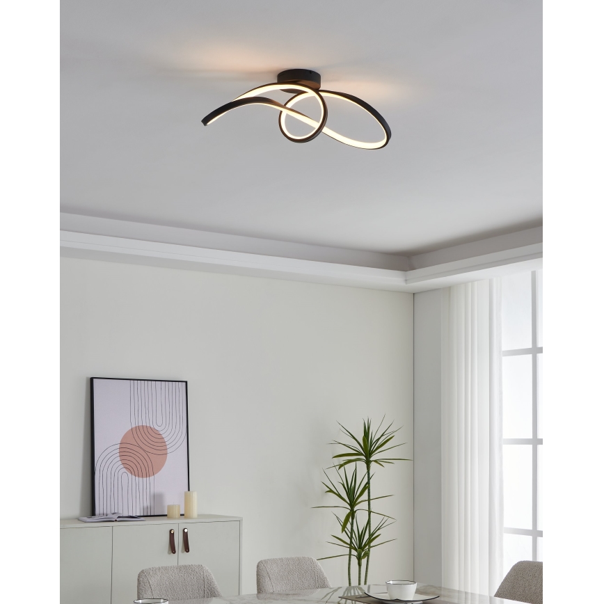 Eglo - LED RGBW Himmennettävä kattovalo LED/22W/230V 2700-6500K musta