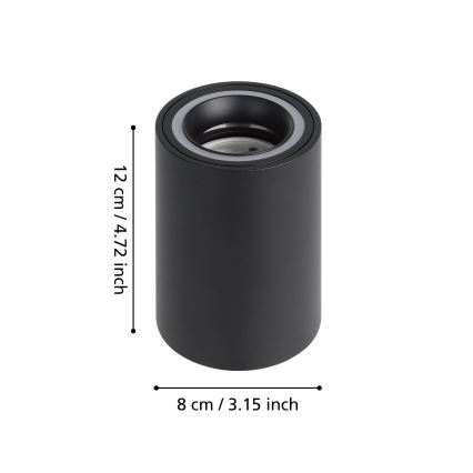 Eglo - LED RGBW Himmennettävä kohdevalo LED/4,9W/230V 2700-6500K musta