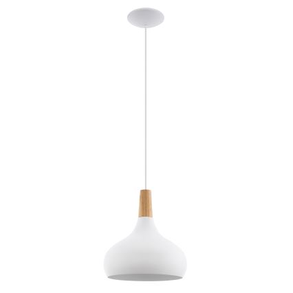 Eglo - Kattokruunu johdossa 1xE27/60W/230V halkaisija 28 cm valkoinen - FSC sertifioitu