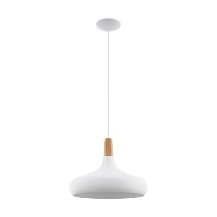 Eglo - Kattokruunu johdossa 1xE27/40W/230V halkaisija 40 cm valkoinen - FSC sertifioitu