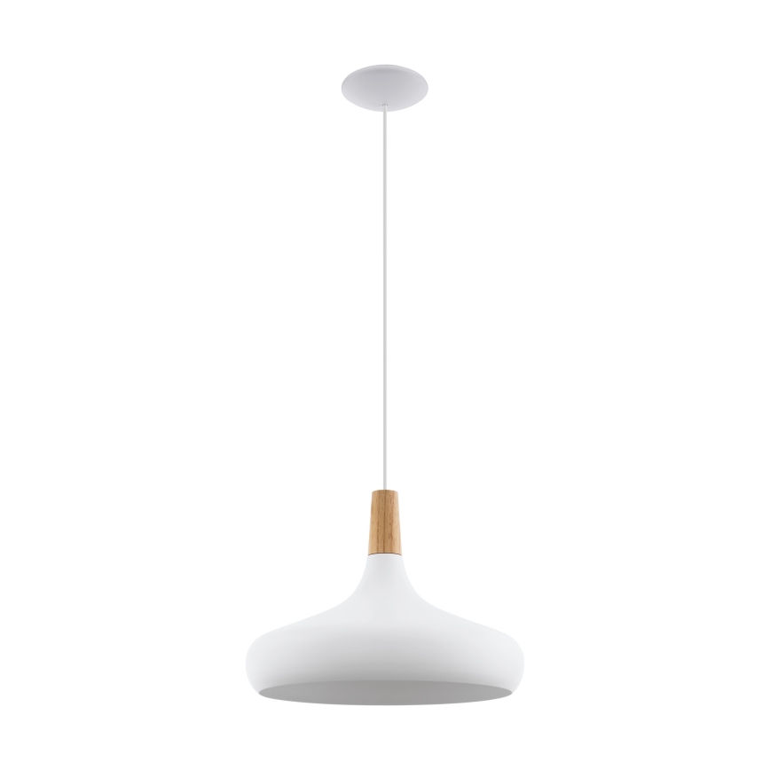 Eglo - Kattokruunu johdossa 1xE27/40W/230V halkaisija 40 cm valkoinen - FSC sertifioitu