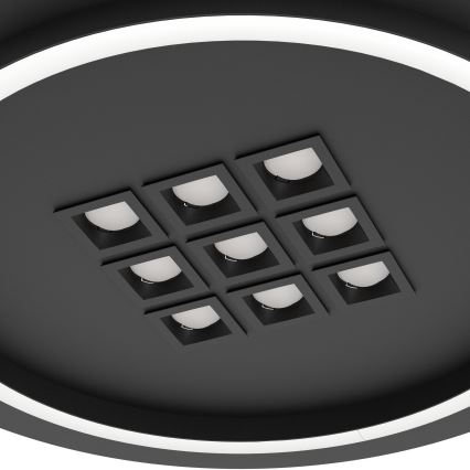 Eglo - Himmennettävä LED-kattovalaisin LED/21,4W/230V 2700-6500K musta + kauko-ohjaus