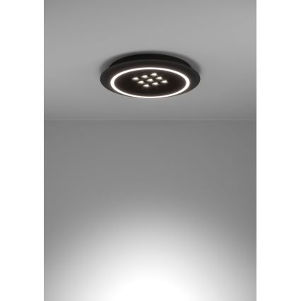 Eglo - Himmennettävä LED-kattovalaisin LED/21,4W/230V 2700-6500K musta + kauko-ohjaus