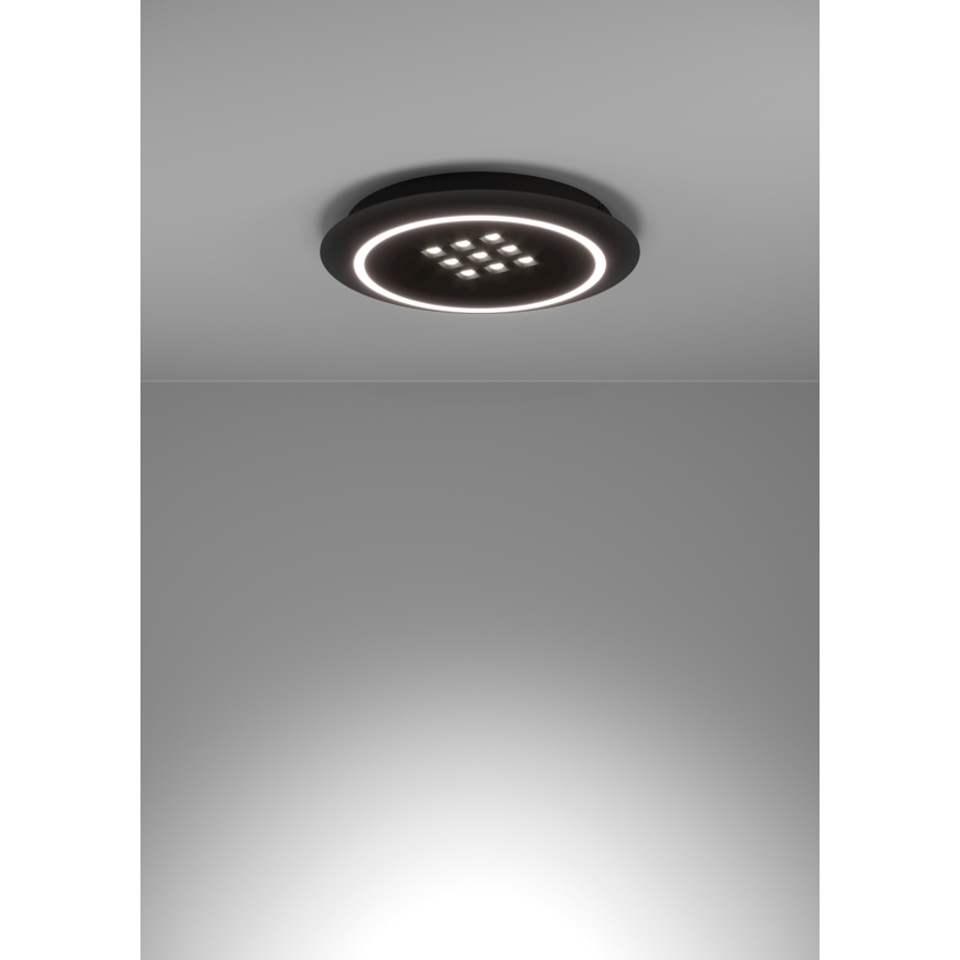 Eglo - Himmennettävä LED-kattovalaisin LED/21,4W/230V 2700-6500K musta + kauko-ohjaus