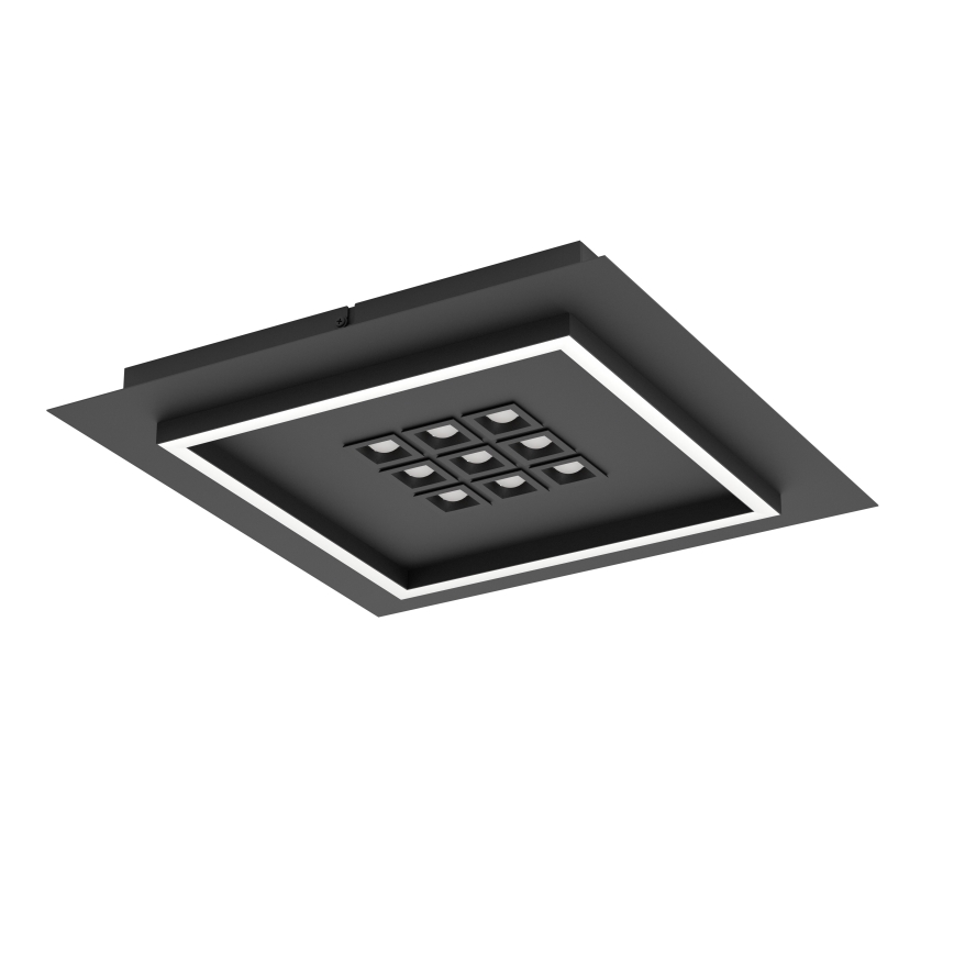 Eglo - Himmennettävä LED-kattovalaisin LED/21,4W/230V 2700-6500K musta + kauko-ohjaus