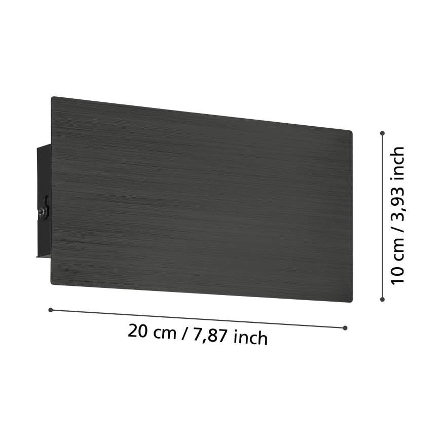 Eglo - LED-seinävalaisin LED/6W/230V 3000K musta