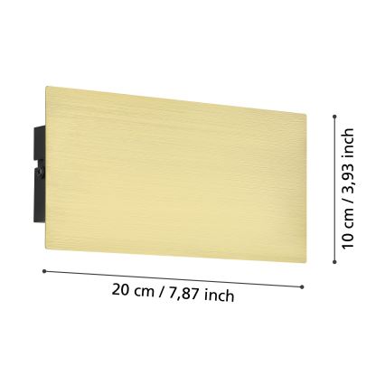 Eglo - LED-seinävalaisin LED/6W/230V 3000K kulta