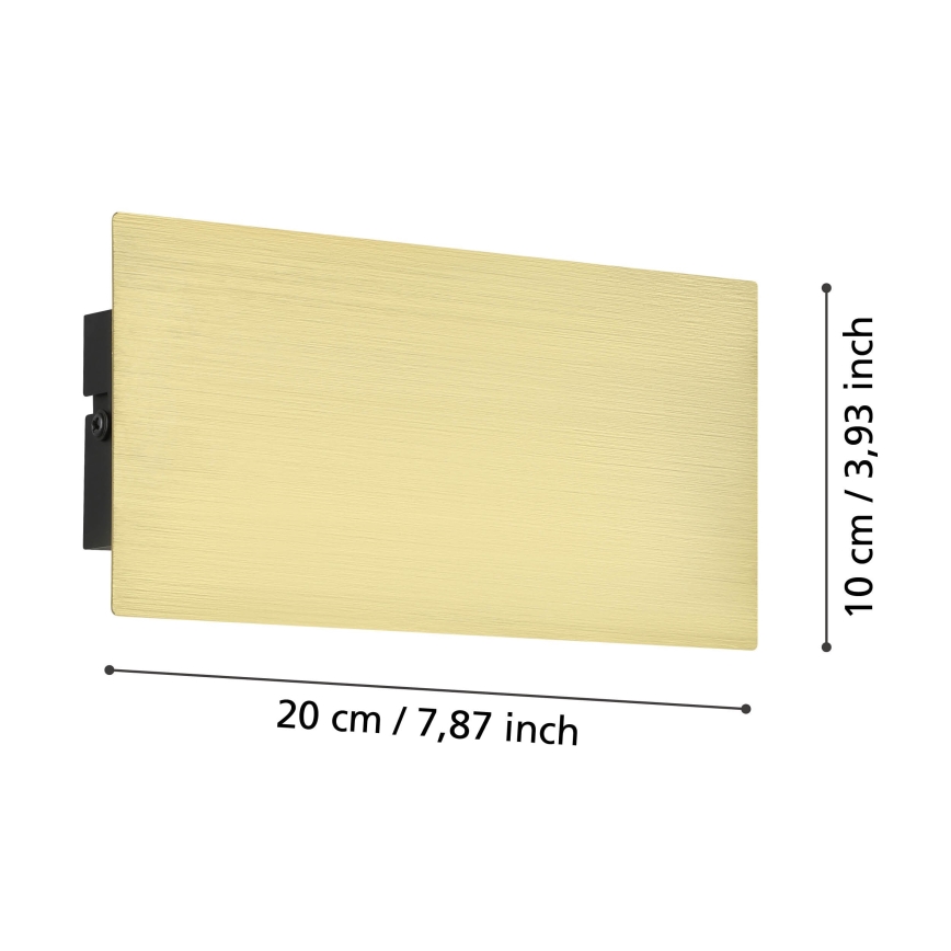 Eglo - LED-seinävalaisin LED/6W/230V 3000K kulta
