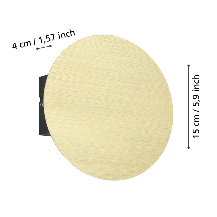Eglo - LED-seinävalaisin LED/4W/230V 3000K kulta