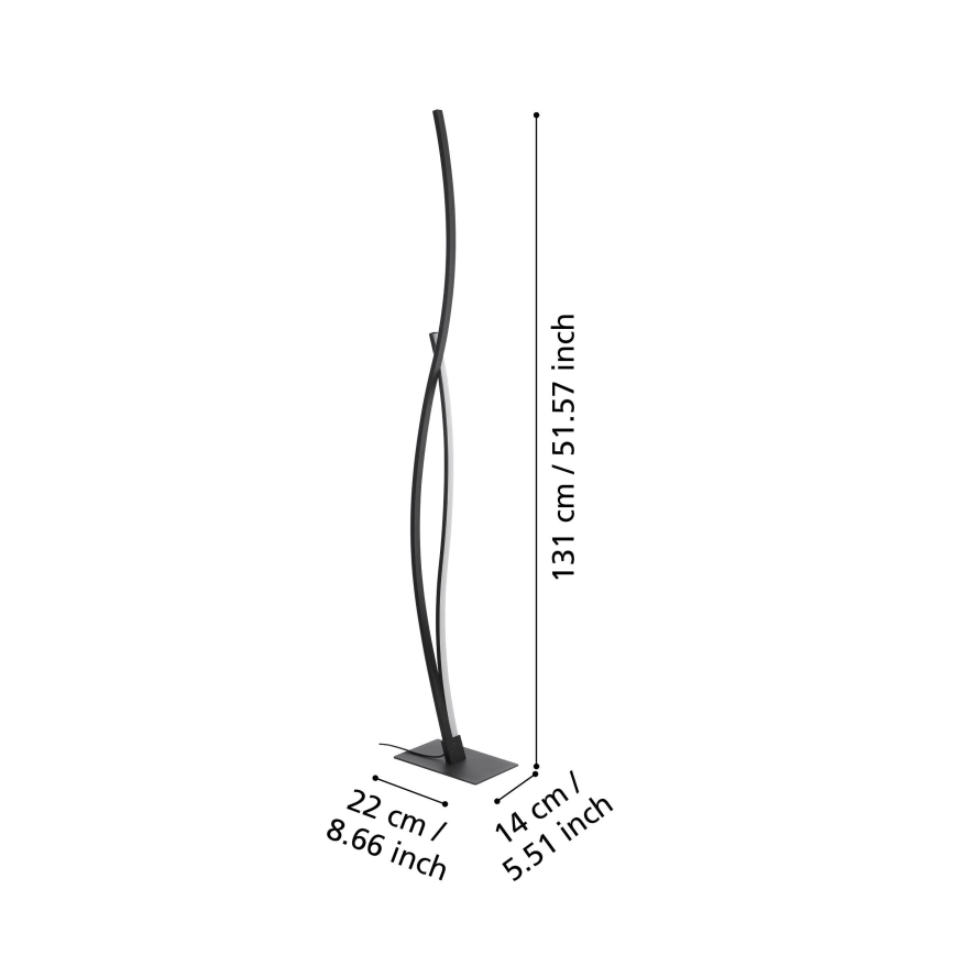 Eglo - LED-lattiavalaisin LED/20W/230V 4000K musta