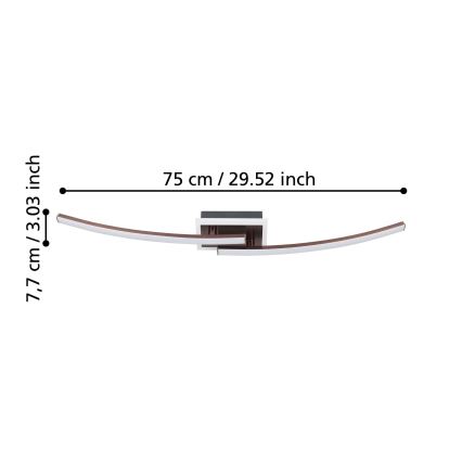 Eglo - LED-kattovalaisin LED/12W/230V 4000K kupari