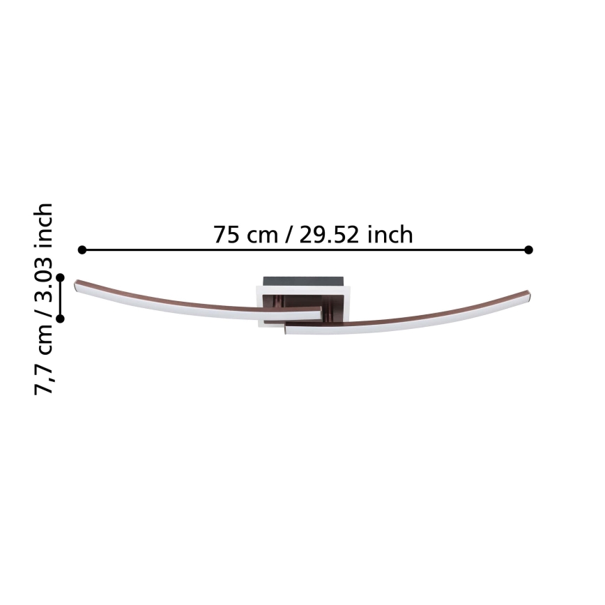 Eglo - LED-kattovalaisin LED/12W/230V 4000K kupari