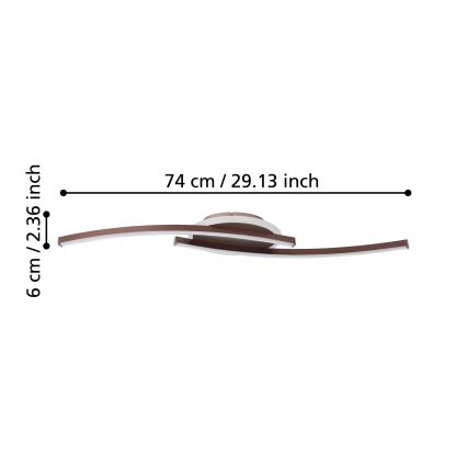 Eglo - LED-kattovalaisin LED/12W/230V 4000K kupari