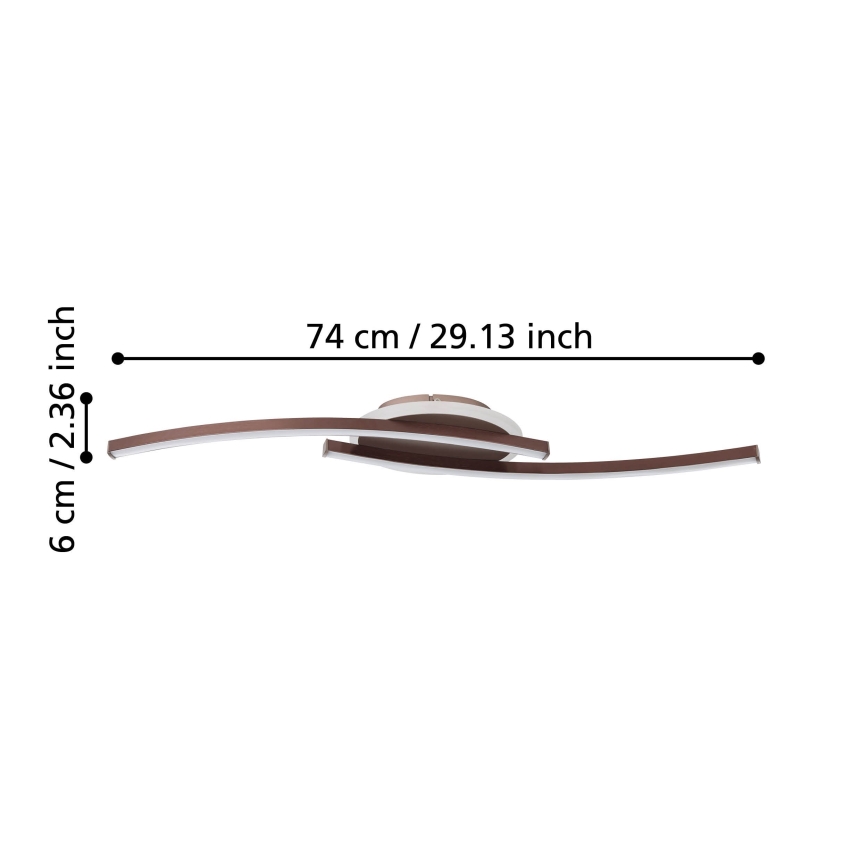 Eglo - LED-kattovalaisin LED/12W/230V 4000K kupari