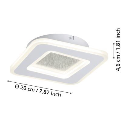Eglo - LED-seinävalaisin LED/12W/230V 4000K valkoinen