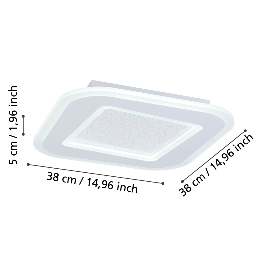 Eglo - Himmennettävä LED-kattovalaisin LED/20W/230V 2700-6500K valkoinen + kauko-ohjaus