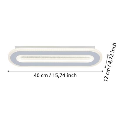 Eglo - LED-seinävalaisin LED/12W/230V 4000K valkoinen