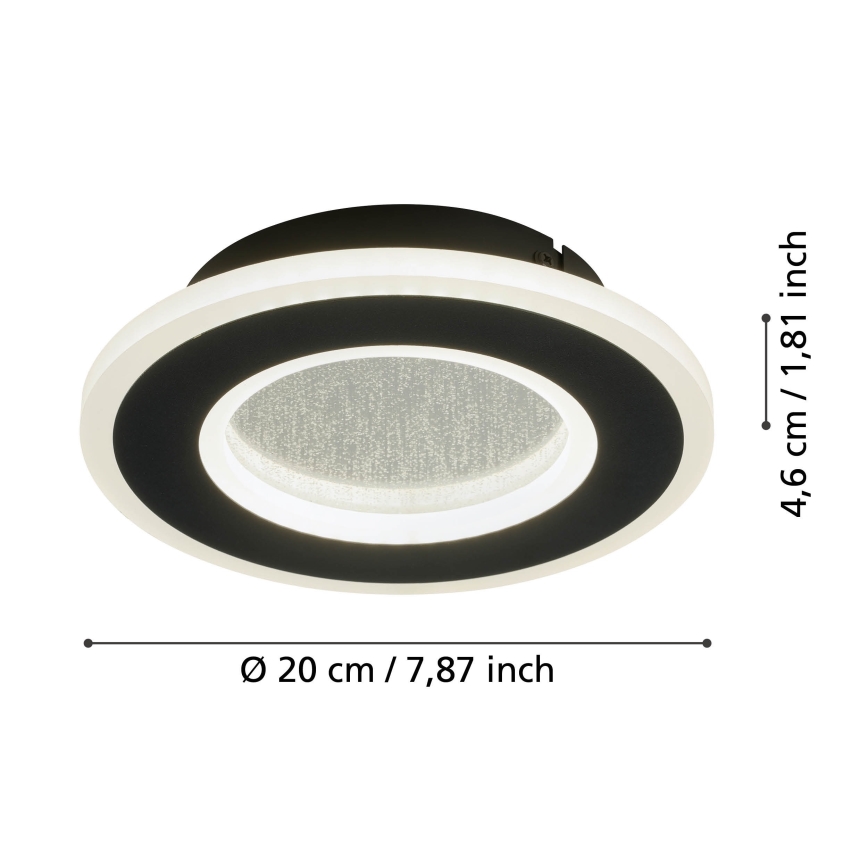 Eglo - LED-seinävalaisin LED/12W/230V 4000K musta