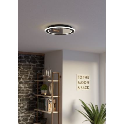 Eglo - Himmennettävä LED-kattovalaisin LED/20W/230V 2700-6500K musta + kauko-ohjaus