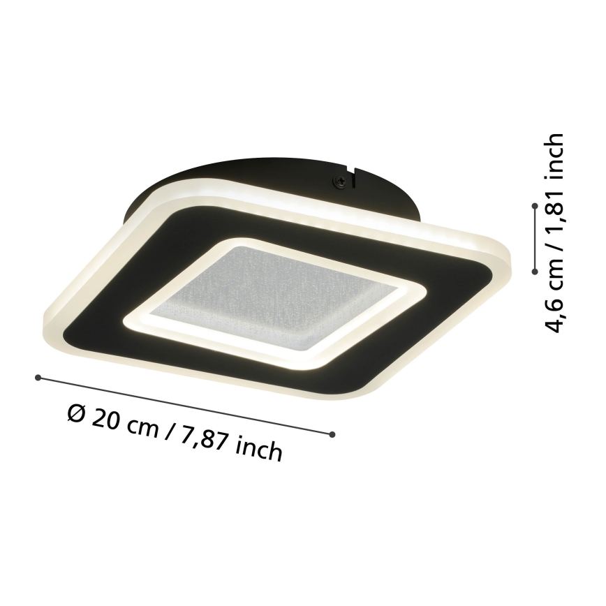 Eglo - LED-seinävalaisin LED/12W/230V 4000K musta