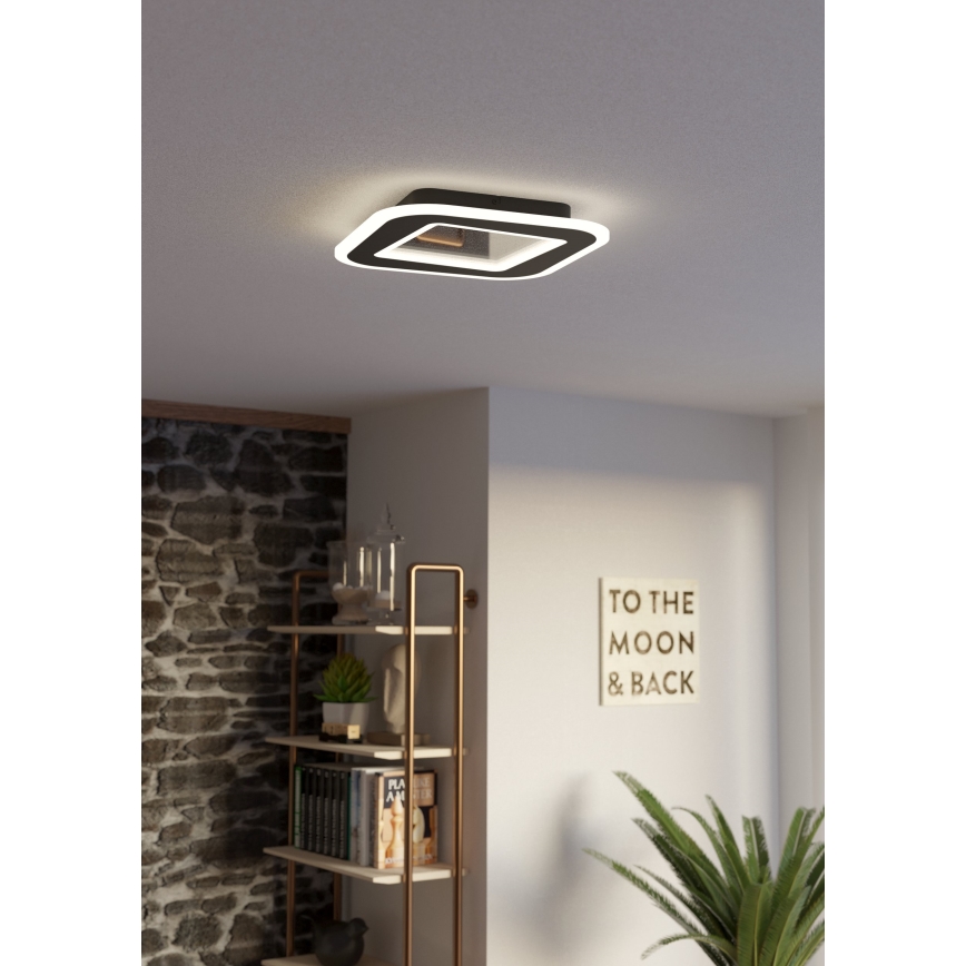 Eglo - Himmennettävä LED-kattovalaisin LED/20W/230V 2700-6500K musta + kauko-ohjaus