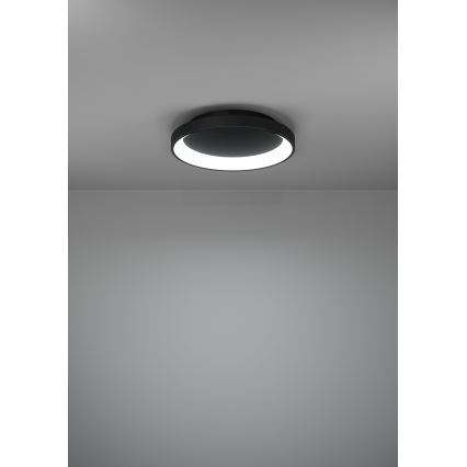 Eglo - Himmennettävä LED-kattovalaisin LED/12W/230V 2700-6500K musta + kauko-ohjaus