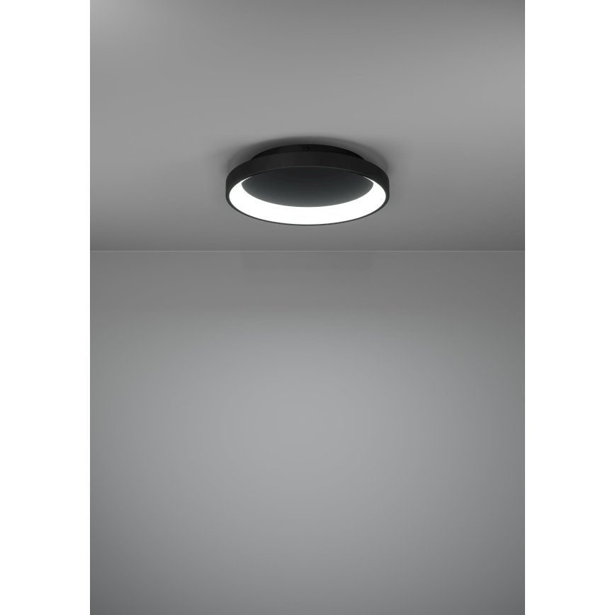 Eglo - Himmennettävä LED-kattovalaisin LED/12W/230V 2700-6500K musta + kauko-ohjaus