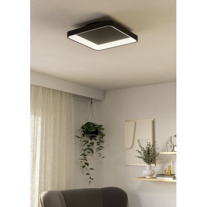 Eglo - Himmennettävä LED-kattovalaisin LED/12W/230V 2700-6500K musta + kauko-ohjaus