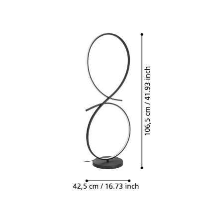 Eglo - LED-lattiavalaisin LED/20W/230V 3000K musta