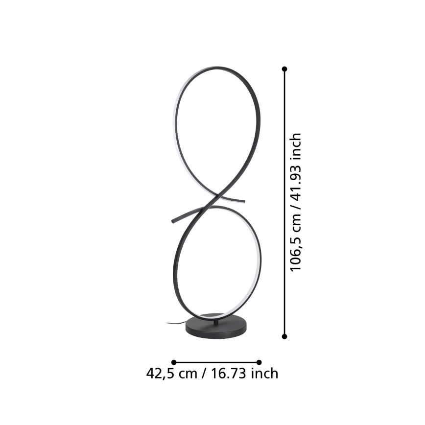 Eglo - LED-lattiavalaisin LED/20W/230V 3000K musta