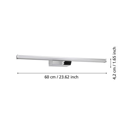Eglo - LED RGBW Himmennettävä kylpyhuone Peilivalaistus LED/12W/230V 2700-6500K IP44 mattakromi