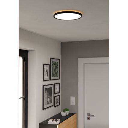 Eglo - LED-ulkokattovalaisin LED/13,9W/230V 2700/4000/6500K halkaisija 30 cm IP44 musta