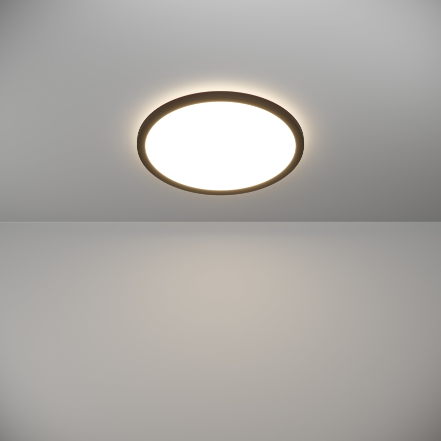 Eglo - LED-kattovalaisin kylpyhuoneeseen LED/18,5W/230V 2700K/4000K/6500K halkaisija 38,9 cm IP44 musta