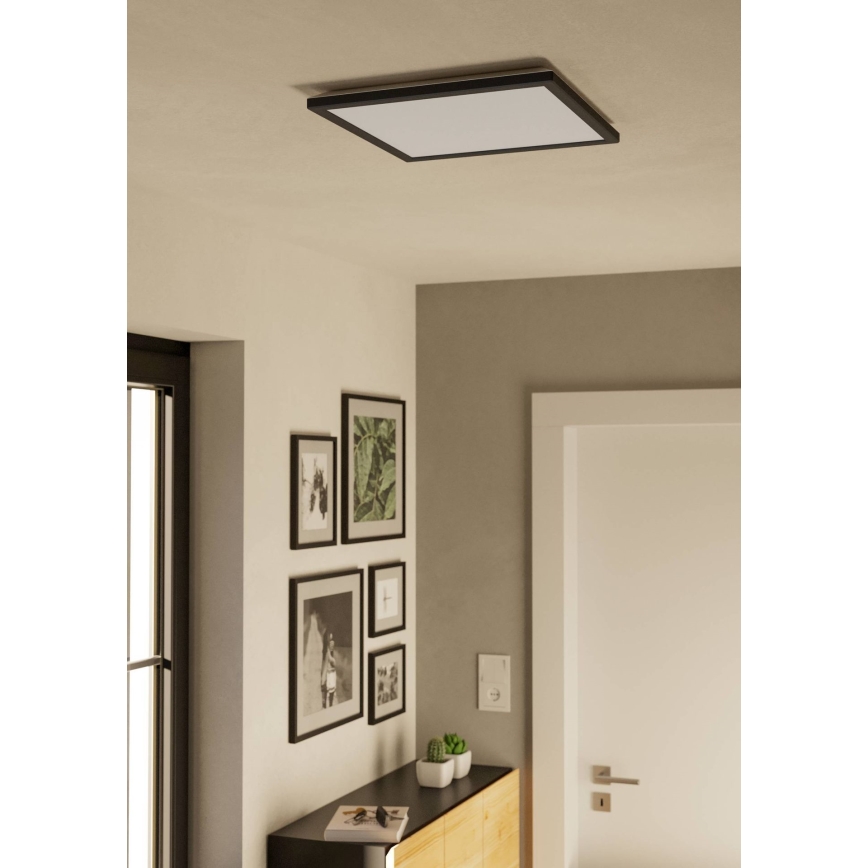 Eglo - LED-ulkokattovalaisin LED/17,6W/230V 2700/4000/6500K 39x39 cm IP44 musta