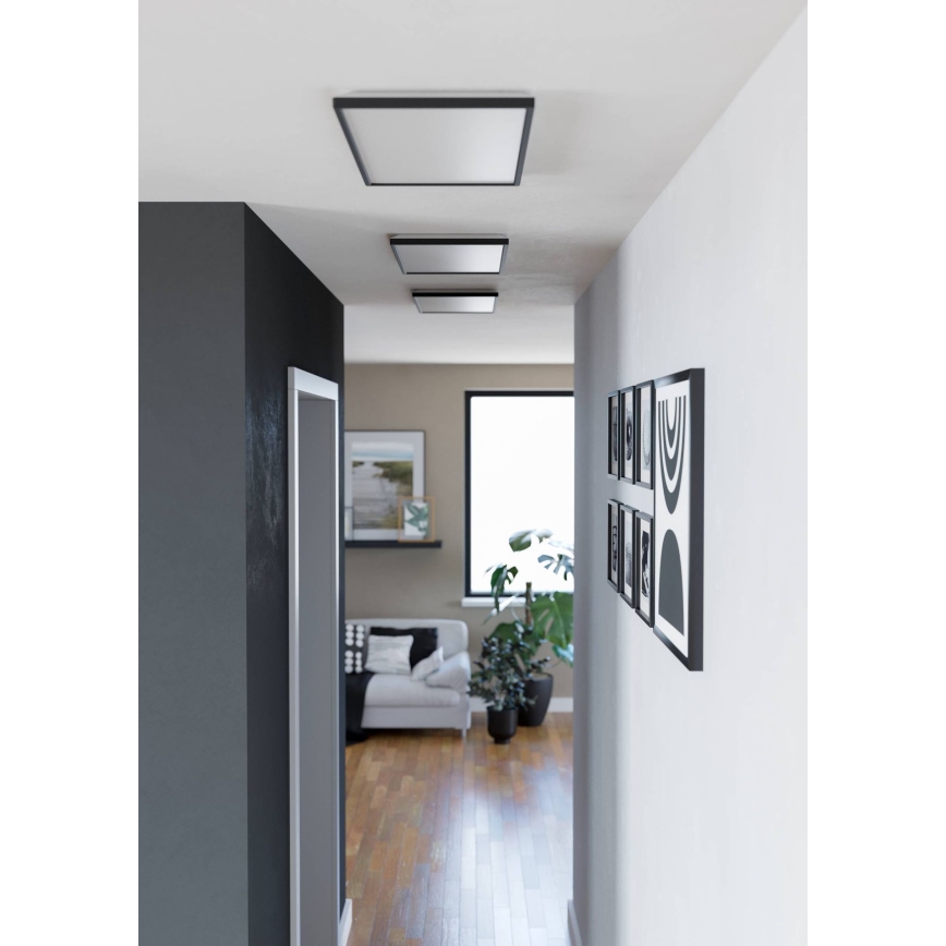 Eglo - LED-ulkokattovalaisin LED/17,2W/230V 2700/4000/6500K 30x57 cm IP44 musta