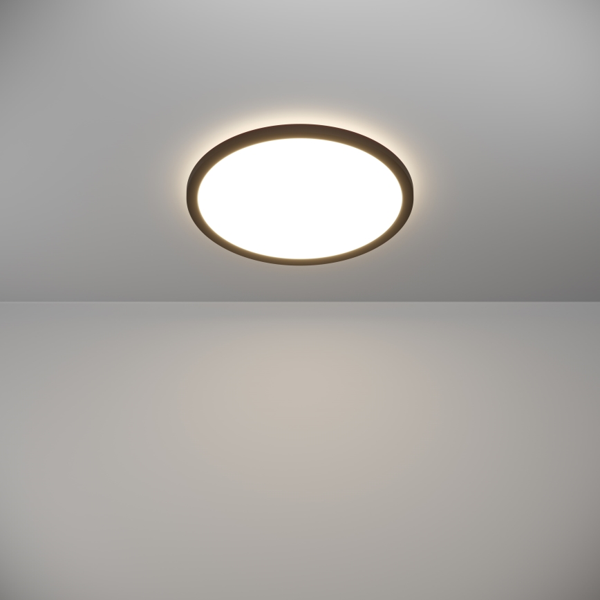 Eglo - LED Himmennettävä ulko katto kevyt LED/18,5W/230V 2700-6500K halkaisija 38,9 cm IP44 musta + kauko-ohjaus