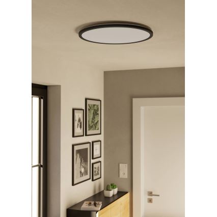 Eglo - LED Himmennettävä ulko katto kevyt LED/16,8W/230V 2700-6500K halkaisija 50 cm IP44 musta + kauko-ohjaus