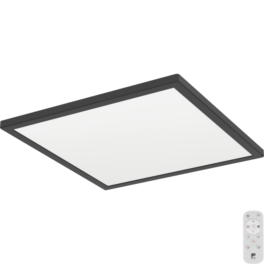 Eglo - LED Himmennettävä ulko katto kevyt LED/17,6W/230V 2700-6500K 39x39 cm IP44 musta + kauko-ohjaus