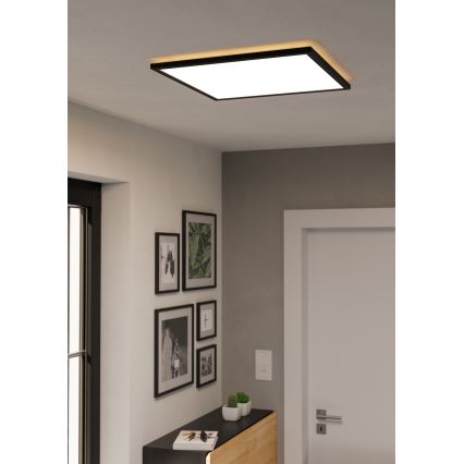 Eglo 901457 - LED Himmennettävä ulko katto kevyt LED/17W/230V 2700-6500K 50x50 cm IP44 musta + kauko-ohjaus